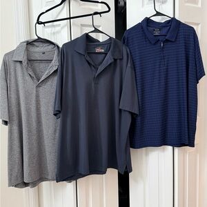 Aldani & other Men's Polo Shirt Trio - Gray and Navy
